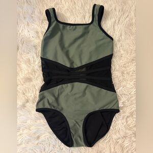 FIVE Dance Green and Black Leotard